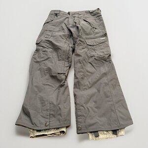 686 Mens Gray Smarty Lined Cargo Snowboarding Ski Pants Size L Large